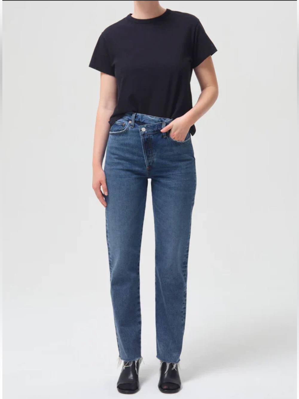 Agolde criss cross straight jeans